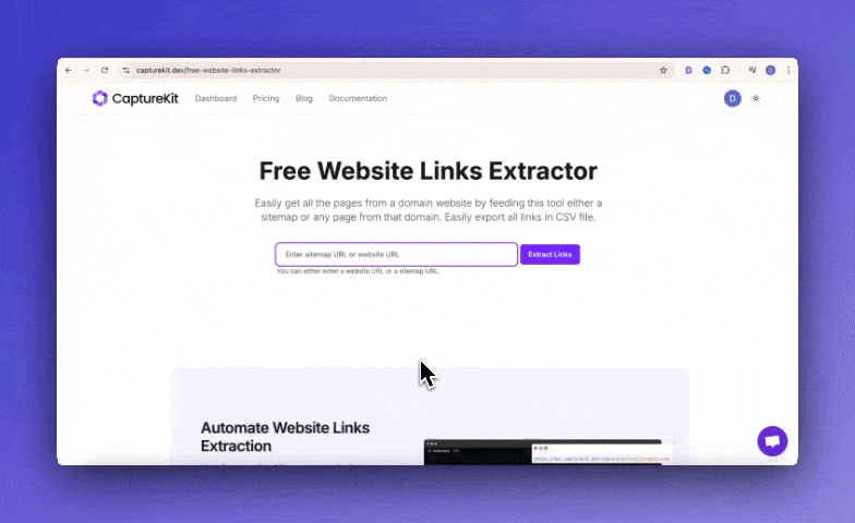 Free URL extraction tool demonstration