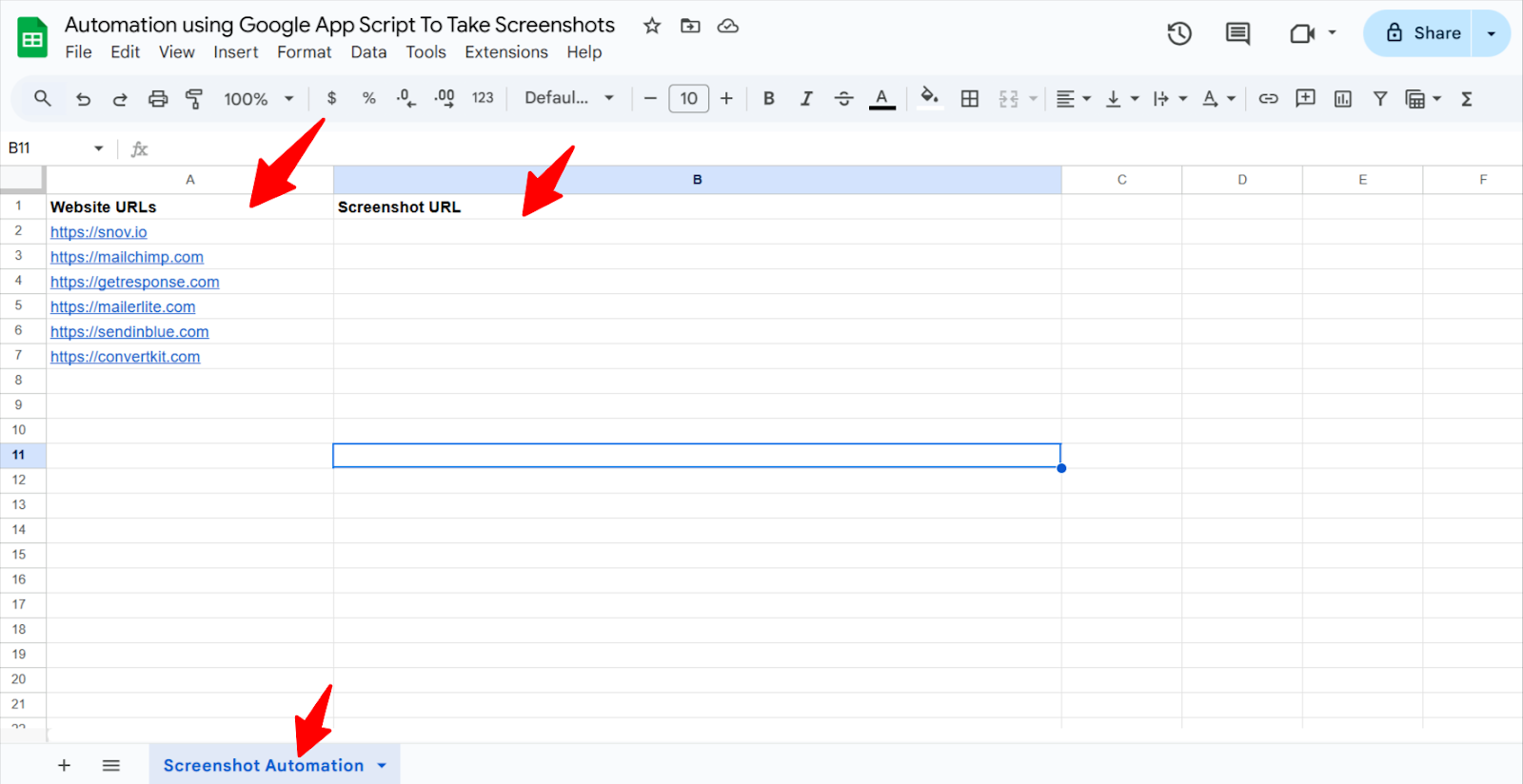 Set up your Google Sheet
