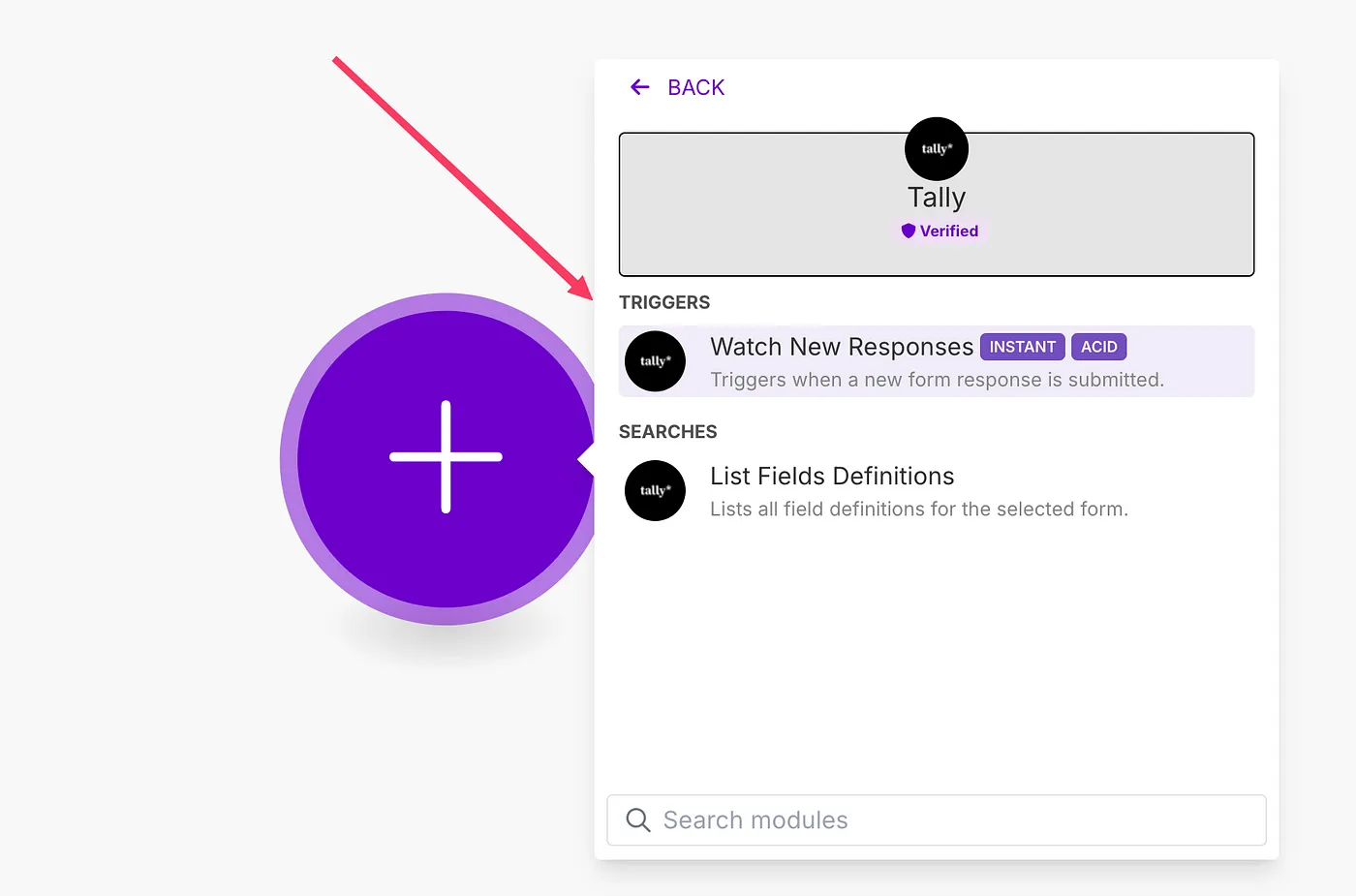 Add Tally Module